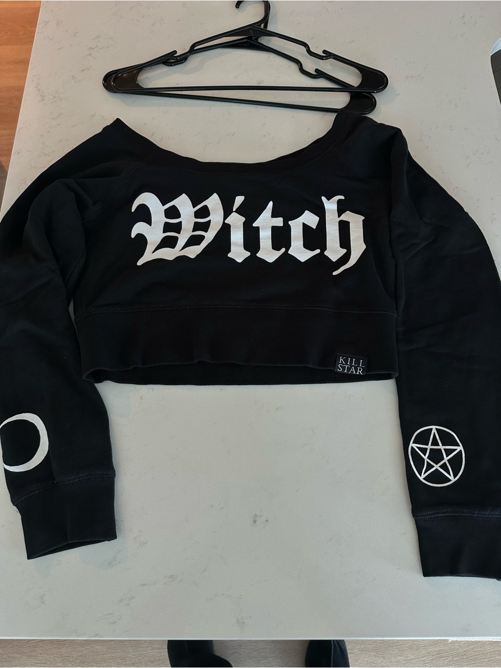 Killstar Black 'Witch' Cropped Sweatshirt L
